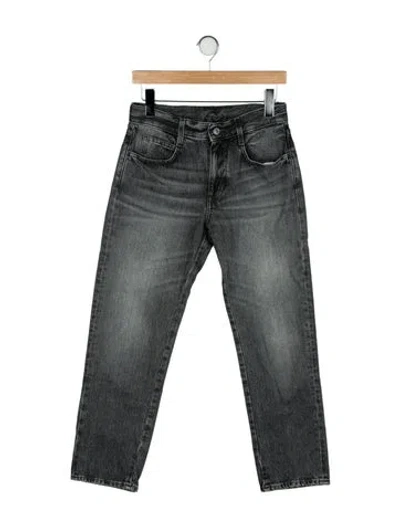 Pre-owned 6397 Mid-rise Straight Leg Jeans In Gray