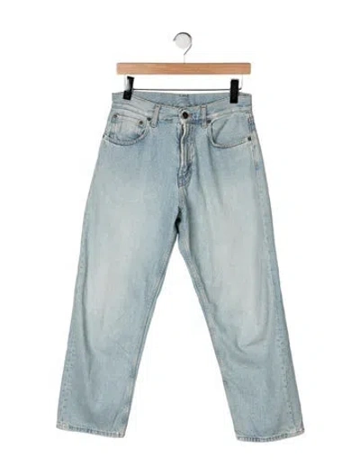 Pre-owned 6397 Mid-rise Straight Leg Jeans In Green