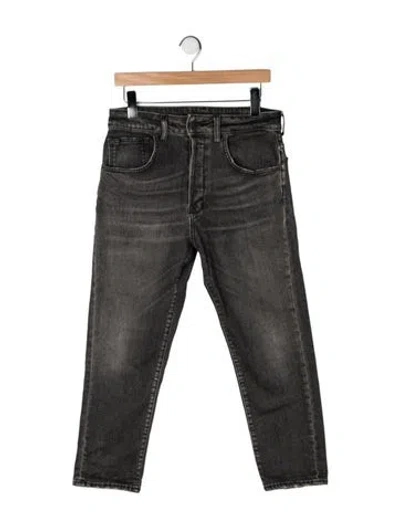 Pre-owned 6397 Mid-rise Straight Leg Jeans In Green