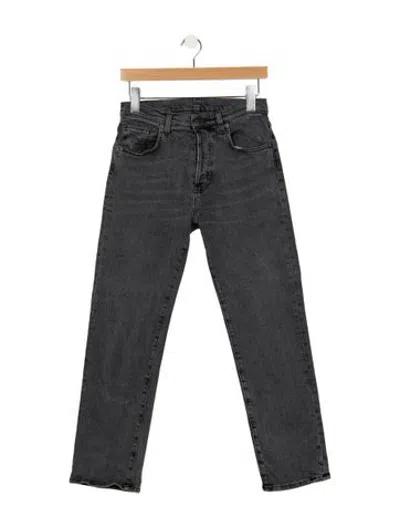 Pre-owned 6397 Mid-rise Straight Leg Jeans In Grey