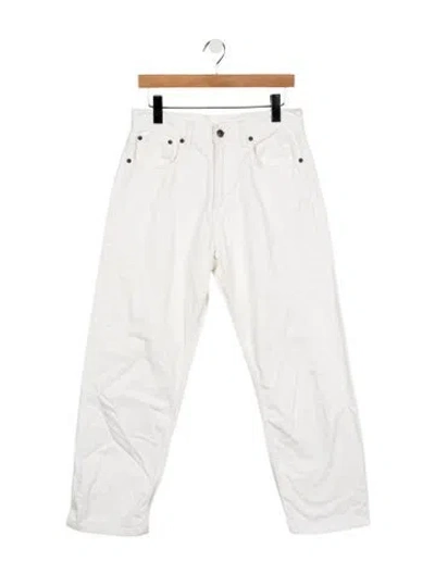 Pre-owned 6397 Mid-rise Straight Leg Jeans In Neutral