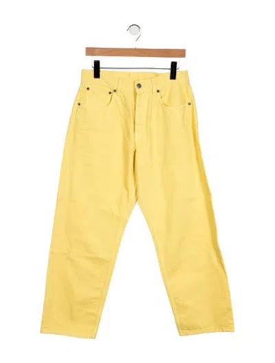 Pre-owned 6397 Mid-rise Straight Leg Jeans In Yellow