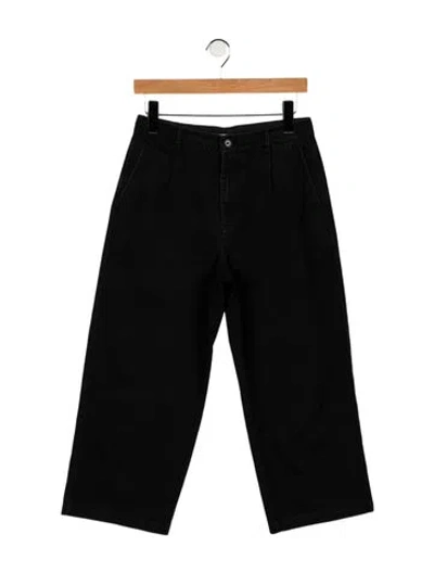 Pre-owned 6397 Mid-rise Wide Leg Jeans In Black