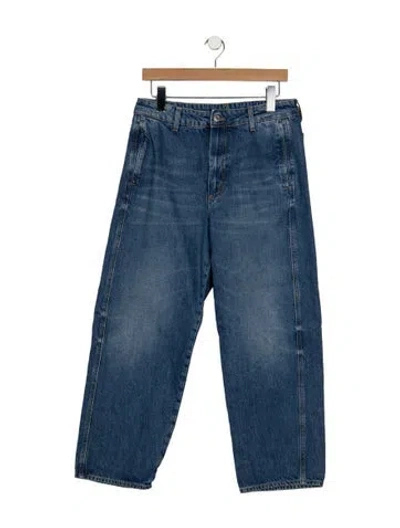 Pre-owned 6397 Mid-rise Wide Leg Jeans In Blue