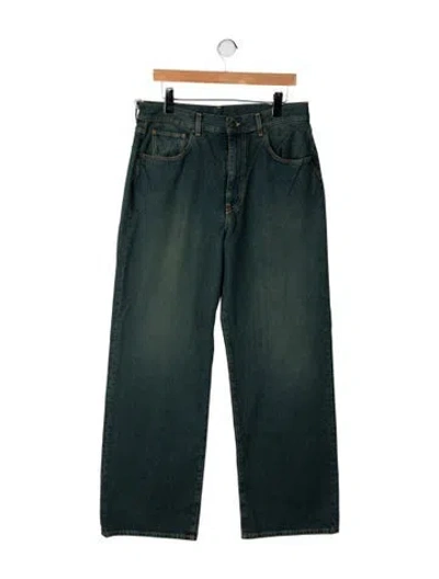 Pre-owned 6397 Mid-rise Wide Leg Jeans W/ Tags In Green