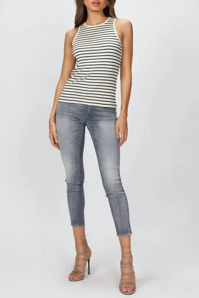 6397 Mini Skinny Jean In Stone Wash Grey In Gray