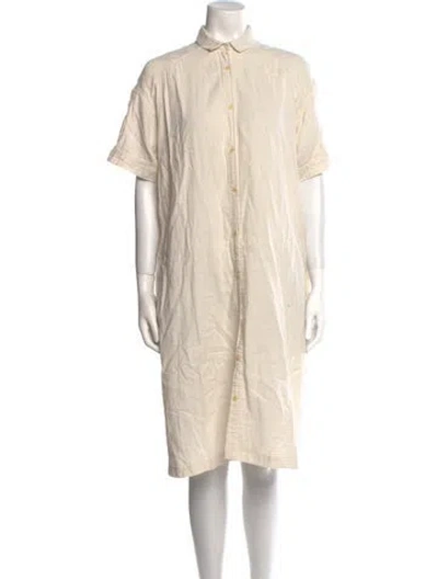 Pre-owned 6397 Mock Neck Knee-length Dress In Neutral