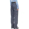 6397 Navy Long Painter Jeans In Blue