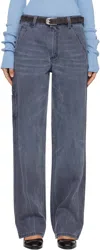 6397 Navy Long Painter Jeans In Blue