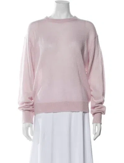 Pre-owned 6397 Nylon Crew Neck Sweater In Pink