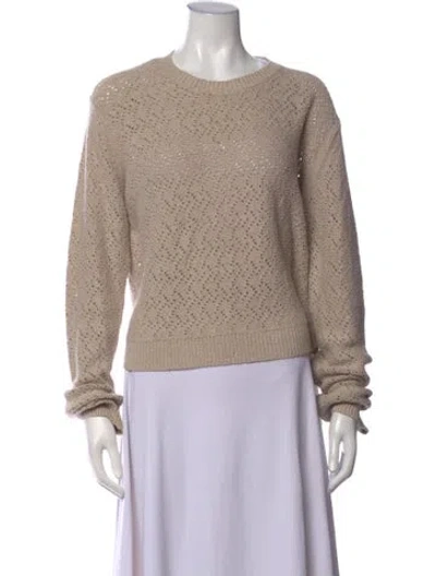 Pre-owned 6397 Patterned Crew Neck Sweater In Neutrals