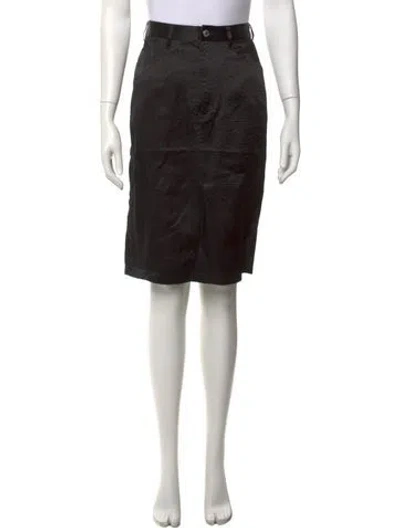 Pre-owned 6397 Patterned Knee-length Skirt In Black