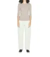 6397 Poor Boy Rib Top In Heather Taupe In Neutral