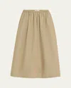 6397 Cotton Pull-on Skirt In Irds Army