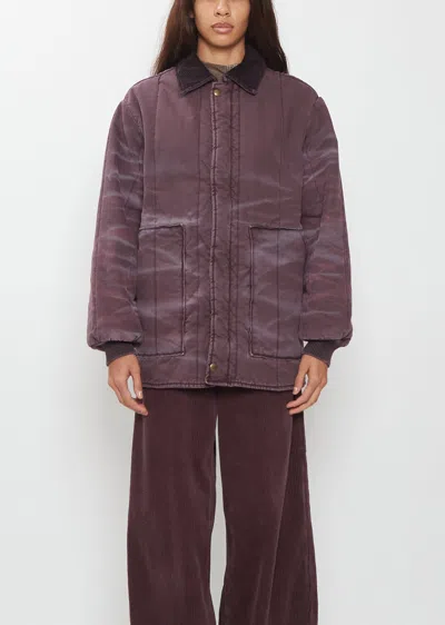 6397 Reversible Freezer Cotton Canvas Jacket In Pink