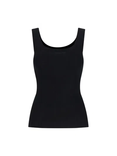 6397 RIBBED KNIT TANK TOP - BLACK