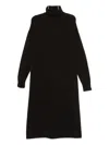 6397 Roll-neck Midi Dress In Black