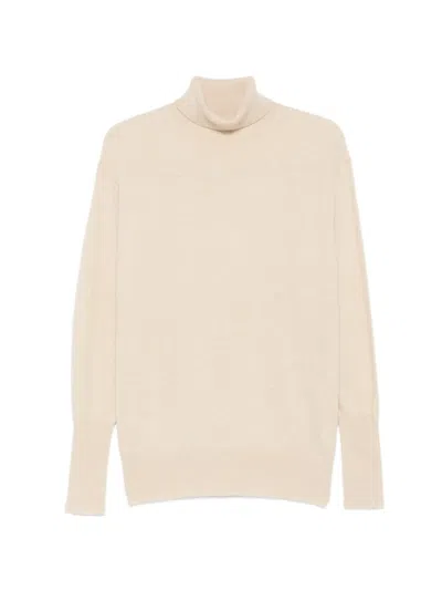 6397 Roll-neck Cashmere Sweater In Neutral