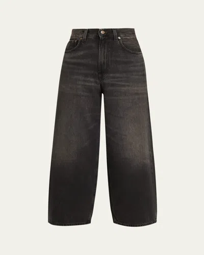 6397 Roomy Cropped Jeans In Black