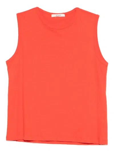 6397 Round-neck Sleeveless Top In Orange