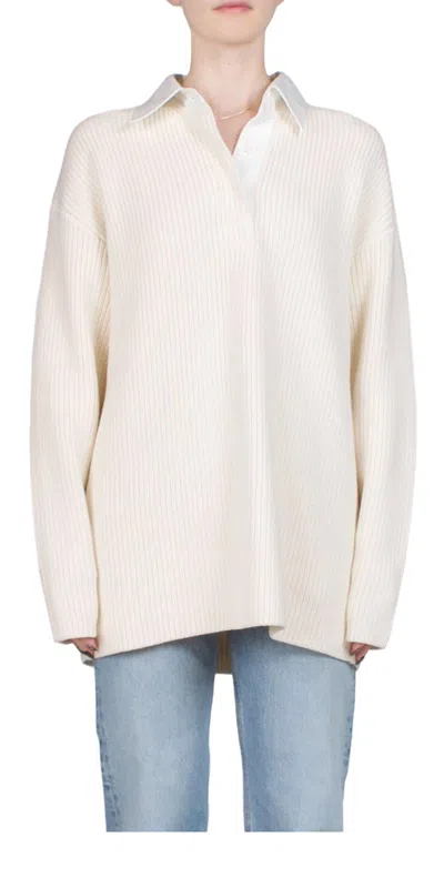6397 Rugby Sweater In Ivory In Multi
