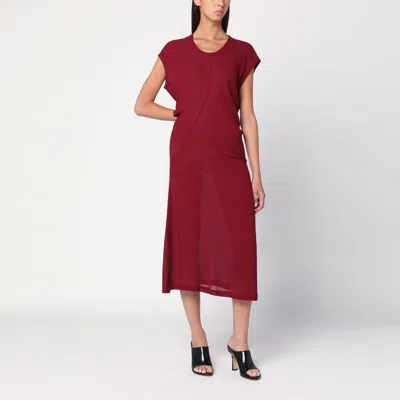 6397 6397 S-CURVE DRESS IN BORDEAUX CHIFFON