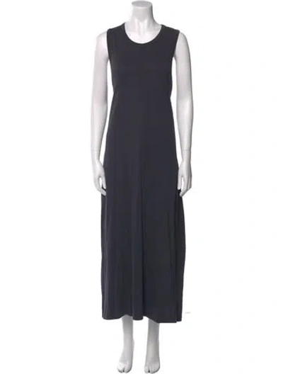 Pre-owned 6397 Scoop Neck Long Dress In Gray