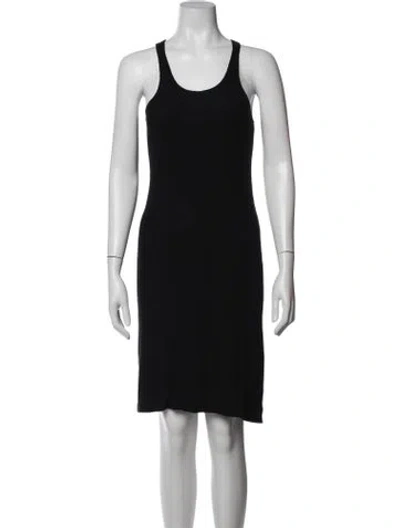 Pre-owned 6397 Scoop Neck Mini Dress In Black