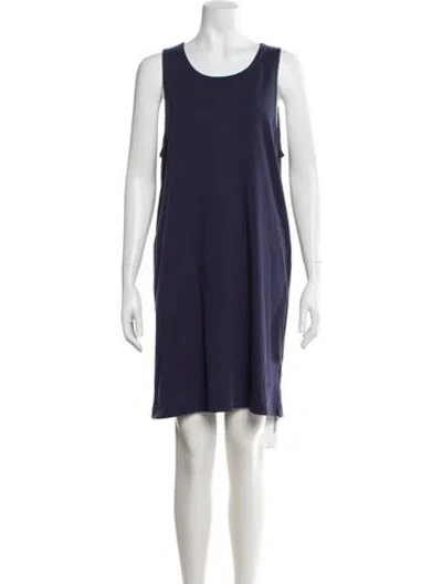 Pre-owned 6397 Scoop Neck Mini Dress W/ Tags In Blue