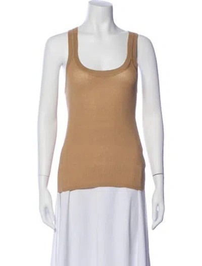 Pre-owned 6397 Scoop Neck Sleeveless Top In Neutral