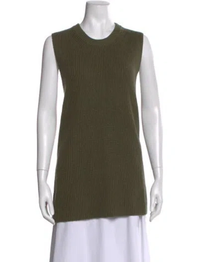 Pre-owned 6397 Scoop Neck Sweater In Green