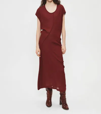 6397 S-curve Dress In Bordeaux In Burgundy