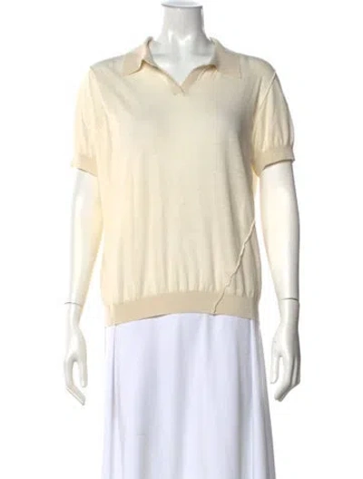 Pre-owned 6397 Short Sleeve Polo In Neutral