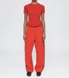 6397 Short Sleeve Skin Tee Top In Rouge In Multi