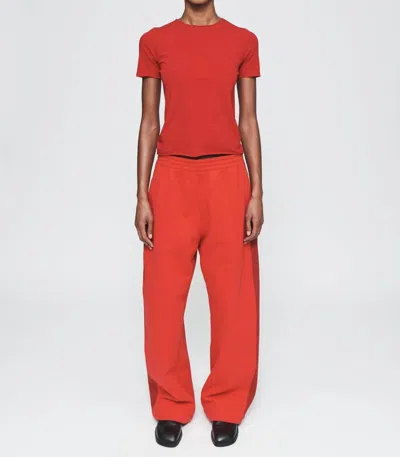 6397 Short Sleeve Skin Tee Top In Rouge In Multi