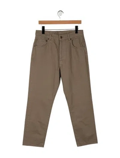 Pre-owned 6397 Shorty Straight Leg Jeans In Green