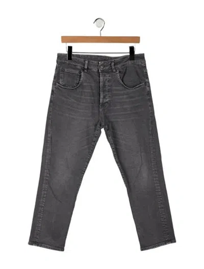 Pre-owned 6397 Shorty Straight Leg Jeans In Grey