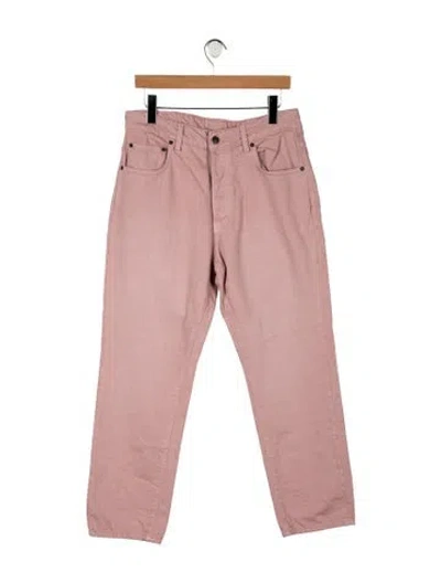 Pre-owned 6397 Shorty Straight Leg Jeans In Pink