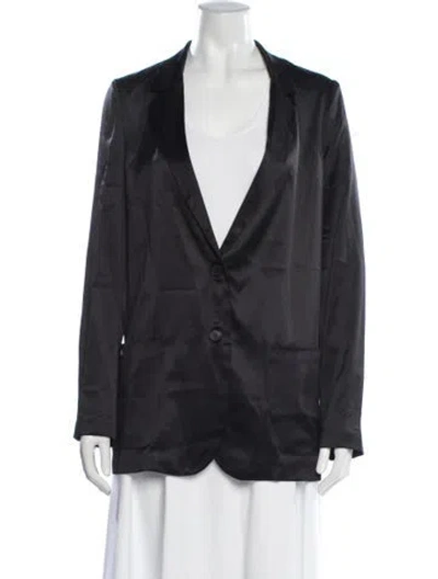 Pre-owned 6397 Silk Blazer In Blue
