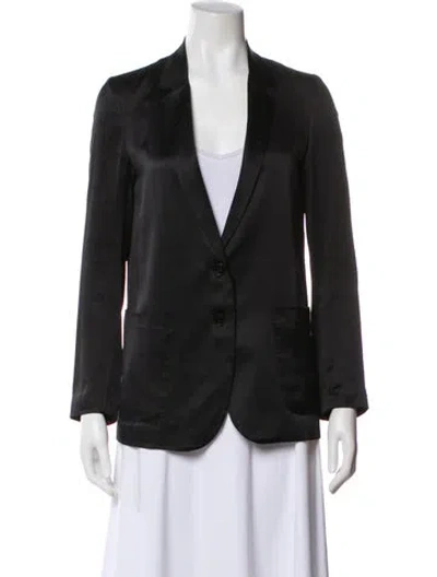 Pre-owned 6397 Silk Blazer In Gray