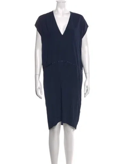 Pre-owned 6397 Silk Knee-length Dress In Blue