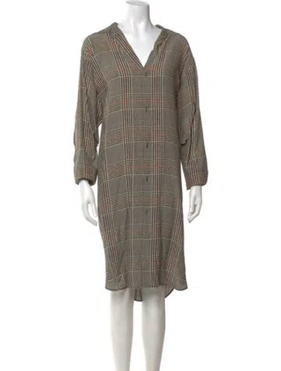 Pre-owned 6397 Silk Knee-length Dress In Neutrals