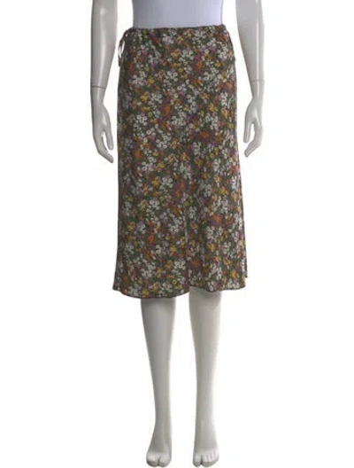 Pre-owned 6397 Silk Knee-length Skirt In Black