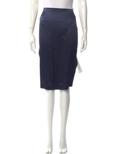 Pre-owned 6397 Silk Knee-length Skirt In Blue