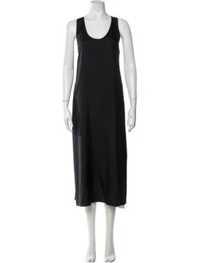 Pre-owned 6397 Silk Long Dress In Black
