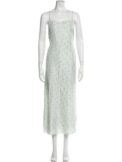Pre-owned 6397 Silk Long Dress W/ Tags In Green