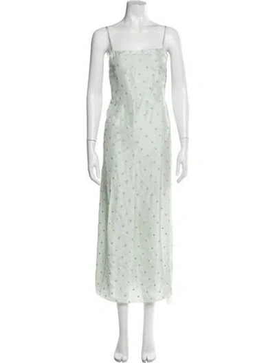 Pre-owned 6397 Silk Long Dress W/ Tags In Green