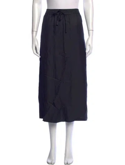 Pre-owned 6397 Silk Long Skirt In Black