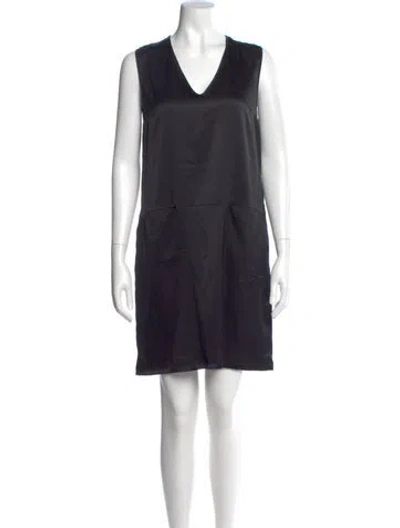 Pre-owned 6397 Silk Mini Dress In Blue