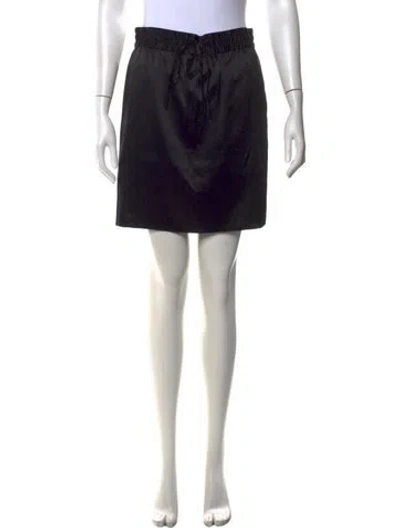 Pre-owned 6397 Silk Mini Skirt In Black